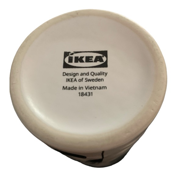 Discontinued IKEA FATALIG FÅTALIG Dog Puppy Bud Vase Black White Minimalism - Picture 3 of 4